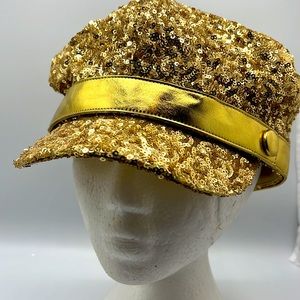 Gold sequins hat